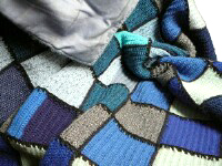 H&auml;keldecke blau Detail