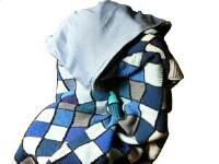 H&auml;keldecke blau